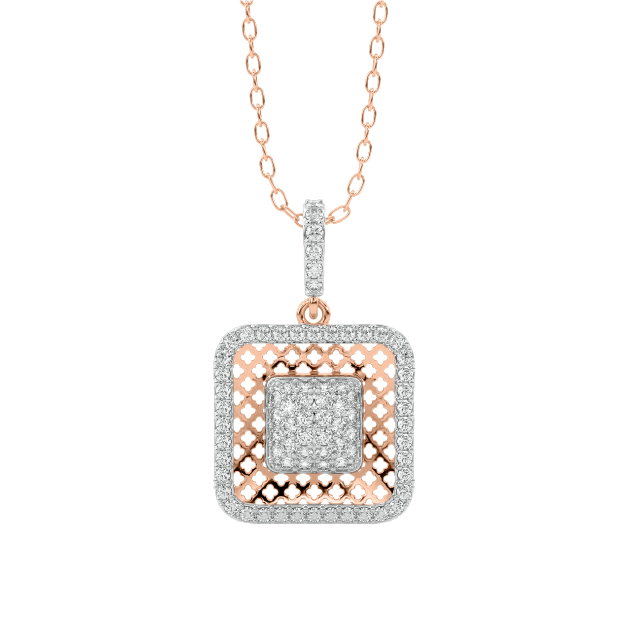 Clara Round Diamond Office Wear Pendant